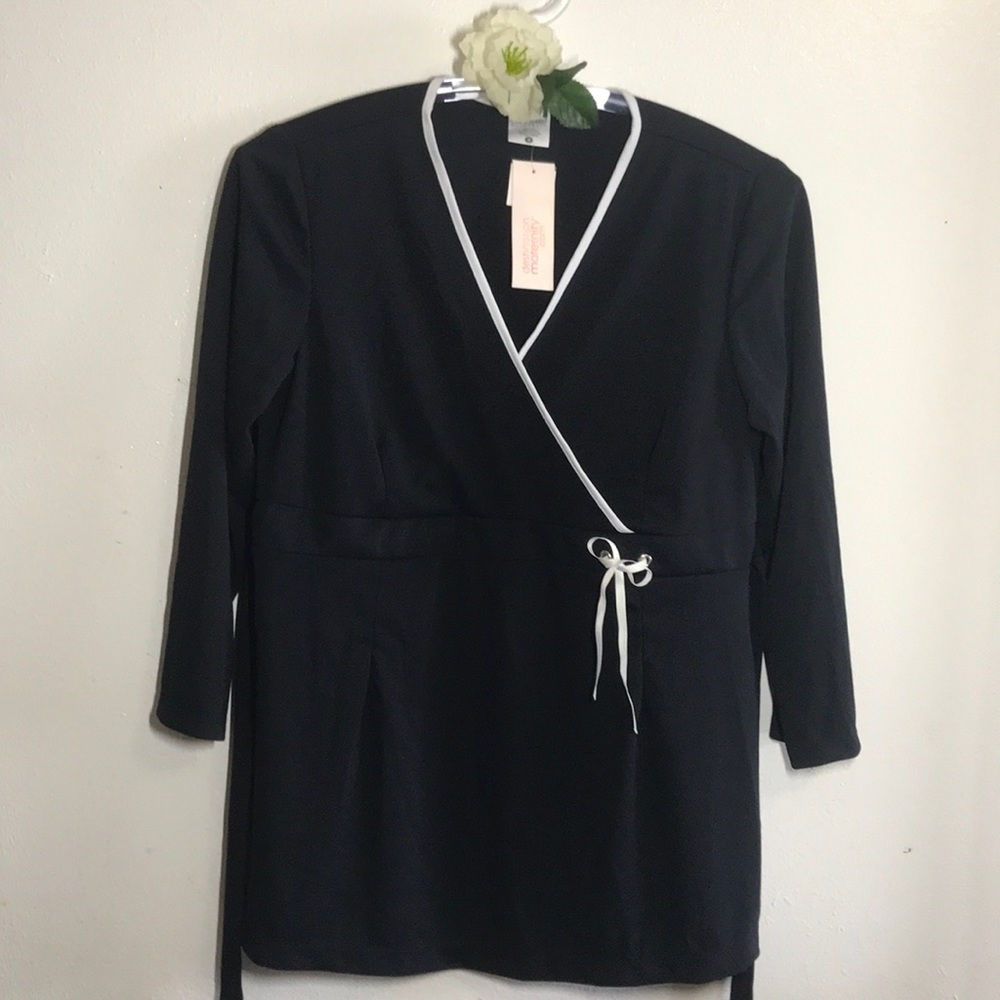 Maternity blouse V neck MOTHERHOOD black size M